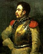 Theodore   Gericault portrait de carabinier Spain oil painting artist